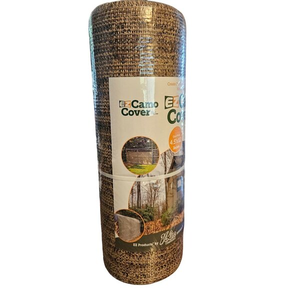 EZ Camo Cover 4.5'x12' Brown - Stealthy Hideout Deer Hunting Waterfowl Hunting - Picture 2 of 7